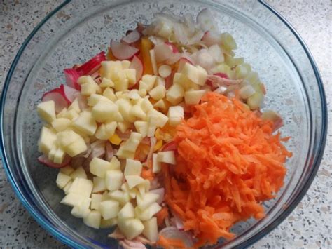 Salate Bunter Leberk Se Salat Mit Orangen Senf Dressing Rezept