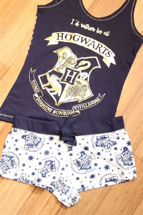 Harry Potter Ladies Pyjamas Primark Hogwarts Letter Vest Shorts Womens