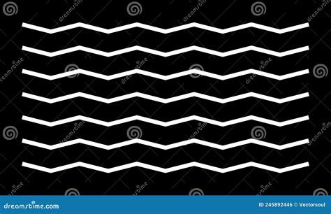 Wavy Waving Lines Zig Zag Stripes Stock Vector Illustration Of