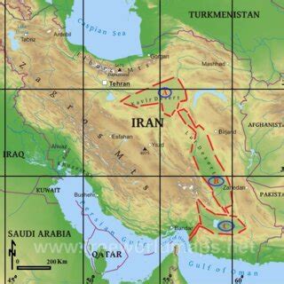 Geographical position of Dasht-e Kavir (A), Dasht-e Lut (B) and ...