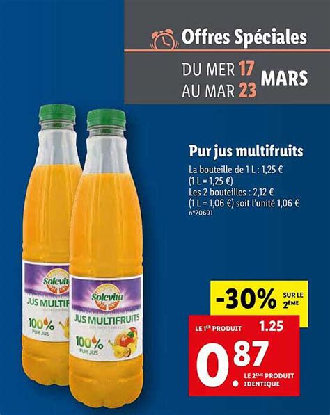 Promo Pur Jus Multifruits Solevita Chez Lidl Icatalogue Fr