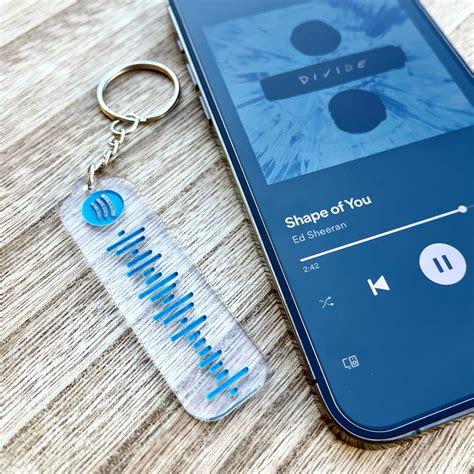 Custom Acrylic Spotify Code Keychain Spotify Code Keychain Etsy