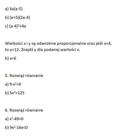 Prosz O Pomoc Z Matematyki Nie Mam Poj Cia Jak To Si Rozwi Zuje Daje