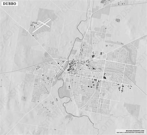 Dubbo - Figure-ground Vector Map | Boundless Maps