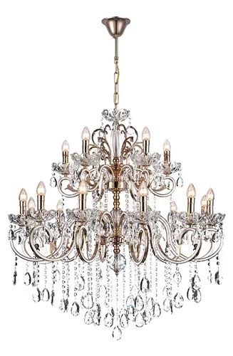 Lustre Candelabro Cristal Bra Os Gold Branco Maria Tereza