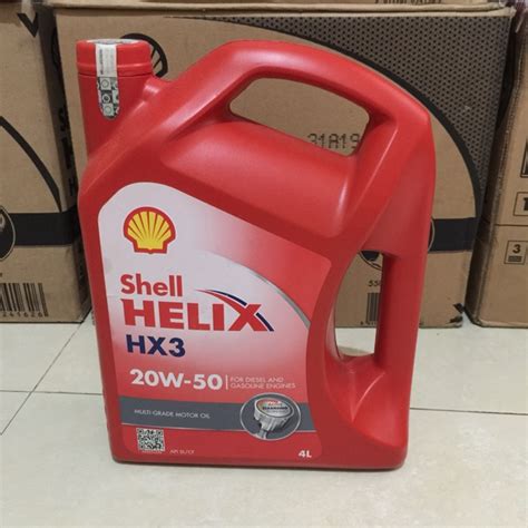 Jual Oli Mesin Shell Helix HX3 20W 50 100 ORIGINAL Kemasan Galon Isi 4