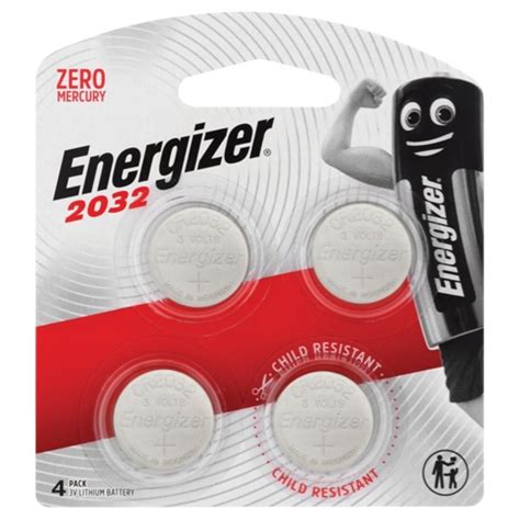 Energizer Cr2032 Lithium Speciality Cell Batteries Pack Of 4