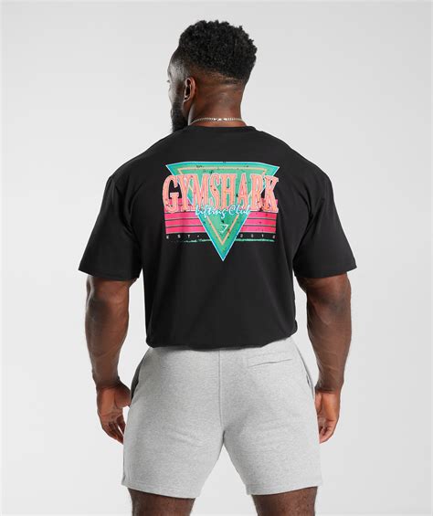 Gymshark Retrowave Oversized T Shirt Black Gymshark