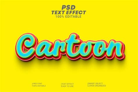 Premium Psd Psd Creative Cortoon 3d Editable Text Effects Style