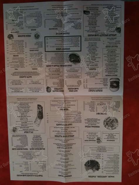 Menu at Apollo Diner restaurant, Farmingdale, State Rt 33