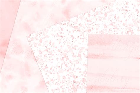 Seamless Rosegold Watercolor Digital Papers By Artinsider