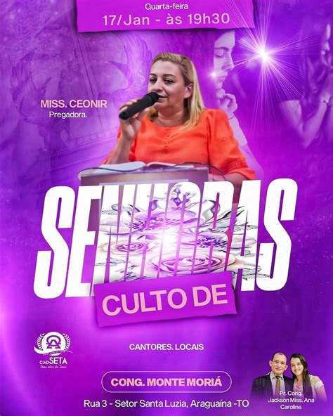 Pin De Jorgianny Souza Em Culto De Senhoras Em 2024 Cartazes De