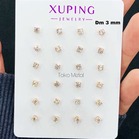 Jual Xuping Anting Tusuk Stud Mata Untuk Wanita Mm Lapis Emas