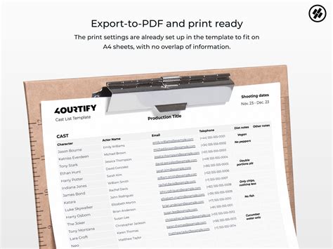 Contact cast & Crew List Template for Filmmakers Google Sheets - Etsy