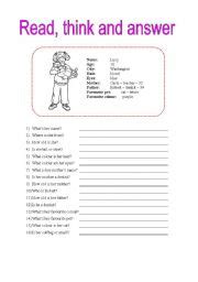 TO BE His Her ESL Worksheet By Vivi Quir