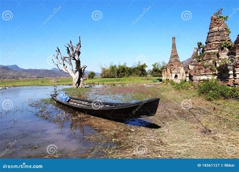 Landscape in Myanmar stock image. Image of ruins, historical - 18561127