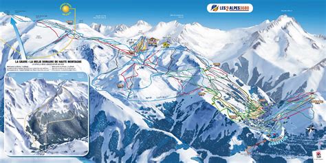 Full size piste map for Les Deux Alpes