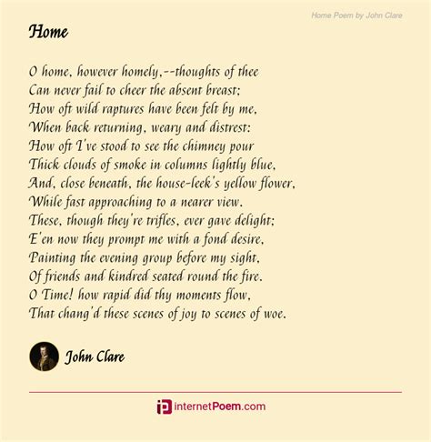 Home Poem By John Clare