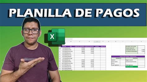 Como Hacer Una PLANILLA DE PAGOS Mensual Por Hora En EXCEL YouTube