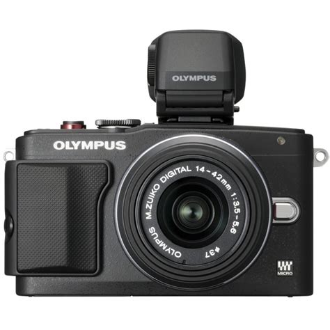 Olympus PEN Lite E PL6 14 42mm II R 40 150mm R Black Mirrorless