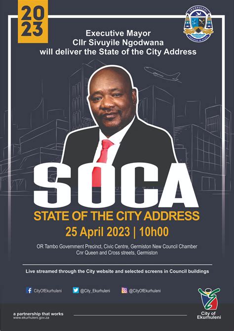 City Of Ekurhuleni On Twitter The State Of The City Address Takes