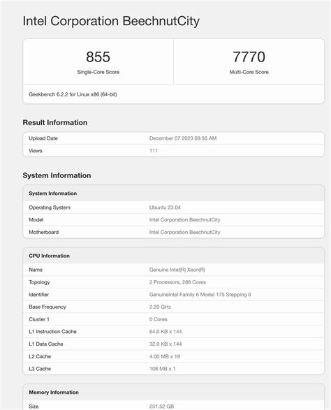 Intel XEON Sierra Forest Benchmarks Des 144 Kern Prozessors