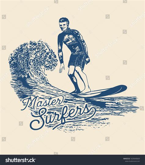 Surfing Logo Design Surfer And Wave Vector Royalty Free Stock