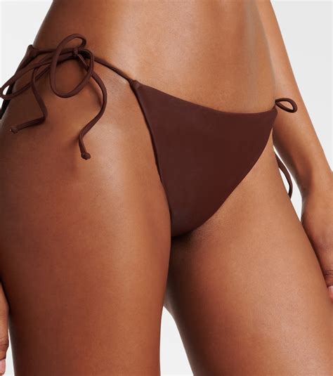 Ties Bikini Bottoms In Brown Jade Swim Mytheresa