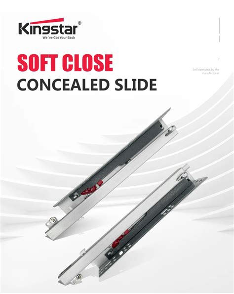 Silent Soft Closing Undermount Drawer Slides Cabinet Hydraulic ...