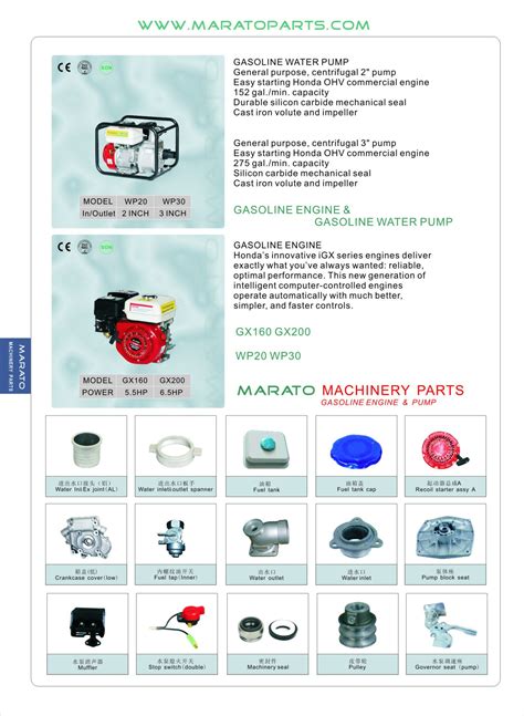 Wp20 Water Pump Parts