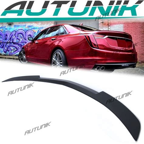 Glossy Black Rear Trunk Spoiler Wing Lip Trim For Cadillac Ct6 2019 2020 Ebay