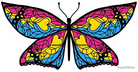 Fly With Pride Pansexual Flag Butterfly By Stephobrien Redbubble