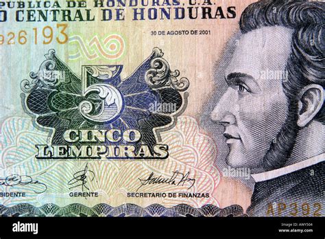 Honduras Lempiras bank note Stock Photo - Alamy