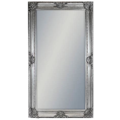 Large Silver Rectangular Classic Mirror Silver Rectangular Mirror