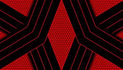 Abstract dark Red Futuristic Gaming Background with a hexagon pattern ...