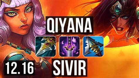 Qiyana Vs Sivir Mid 1015 66 Winrate Godlike Euw Master 12