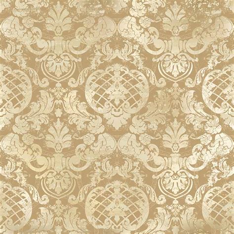 Golden Renaissance Elegance Damask Wallpaper Mural - Magicdecor®