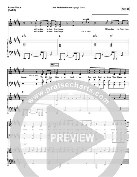 God And God Alone Sheet Music PDF (Chris Tomlin) - PraiseCharts