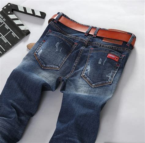 New Fashion Stretch Jeans For Men Slim Fit Pencil Jeans Classic