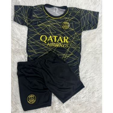 Kit Conjunto Infantil E Juvenil De Futebol Do Psg Messi E Neymar Mbappe