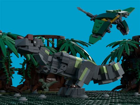 Lego Moc Juvenile Allosaurus And Dimorphodon By Legotaku Rebrickable