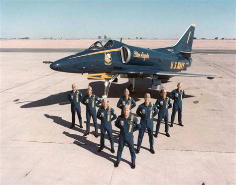 The first Blue Angels A4 Skyhawk team - 1973 | Blue angels, Us navy ...