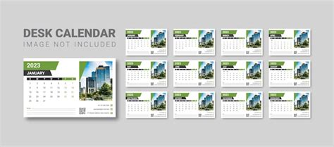 Premium Vector Corporate Desk Calendar Template 2023