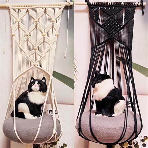 Diy Cat Hanging Bedmacrame Cat Hammockcat Swingcat Nesting Make To Order Us4999 Macrame