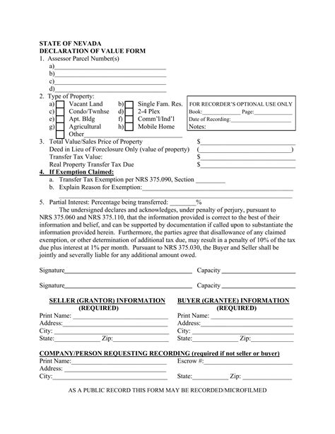 Declaration Nv Form ≡ Fill Out Printable Pdf Forms Online