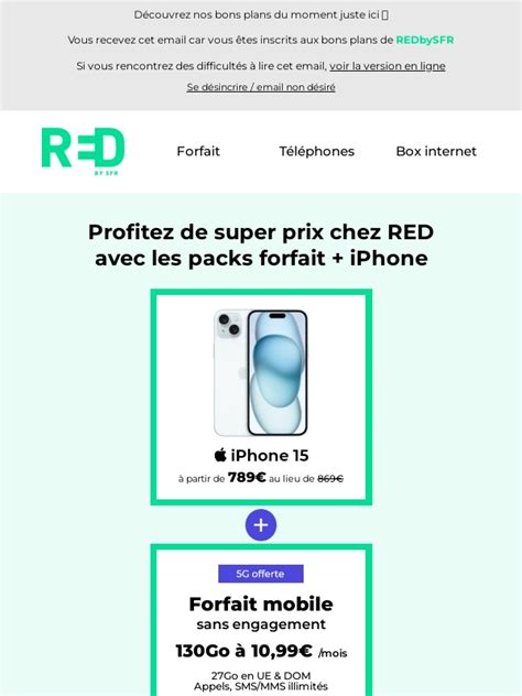 Code promo Red sfr valide 30 de réduc uniquement en Avril 2024