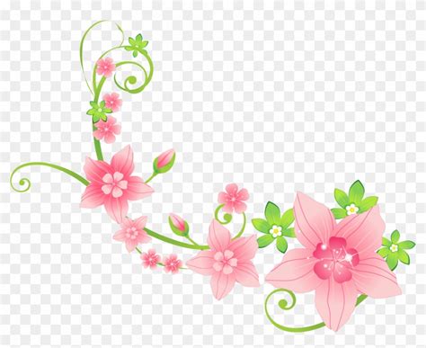 Pink Floral Decoration Png Clip-art Image - Flowers Clipart In Png - Free Transparent PNG ...