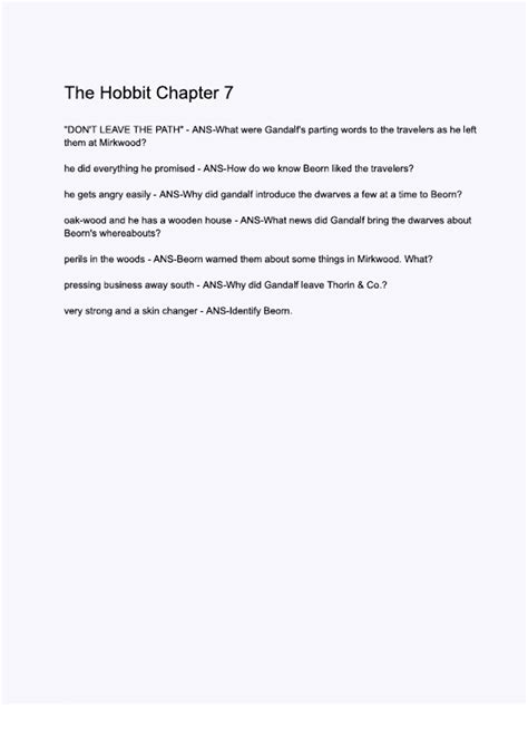 The Hobbit Exam (Latest Update 2024 / 2025) Questions and Answers |100%