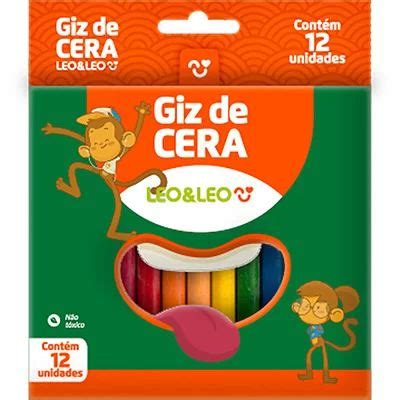 Giz De Cera Cores Fino Pequeno Leoeleo Pg Papelaria