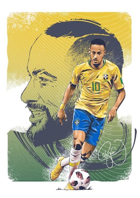 Neymar Jr. Vector art | Football player drawing, Neymar football, Neymar